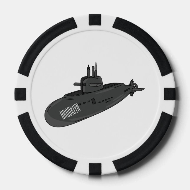 Lot De Jeton De Poker Illustration sous-marine (Recto)