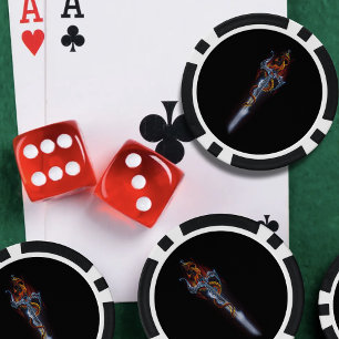 Lot De Jeton De Poker Imaginaire d'épée de dragon rouge