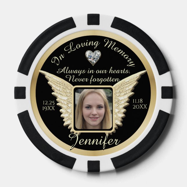 Lot De Jeton De Poker In Love Memory Pocket Photo souvenir (Recto)