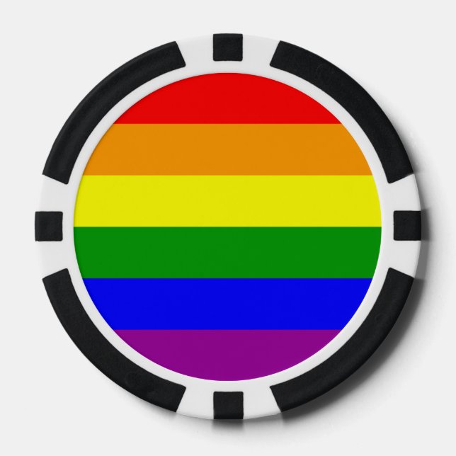 Lot De Jeton De Poker Indicateur gay pride (Recto)