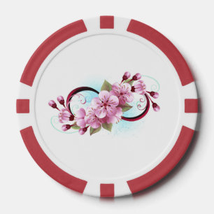 Lot De Jeton De Poker Infinité avec les fleurs Sakura