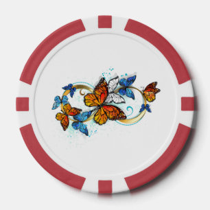Lot De Jeton De Poker Infinité de papillons monarques