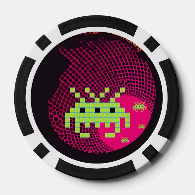 Lot De Jeton De Poker Invading Space Kings (Verso)