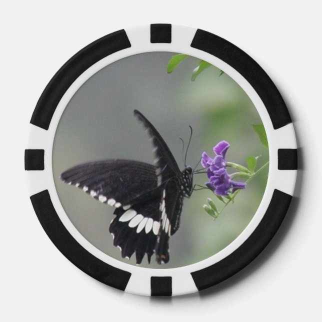 Lot De Jeton De Poker Jardin des papillons (Recto)