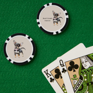 Lot De Jeton De Poker Joli Mignon Chien Chihuahua Brun Crème Meilleurs A