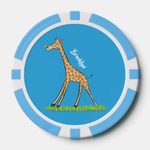 Lot De Jeton De Poker Jolie girafe avec dessin animé de papillon