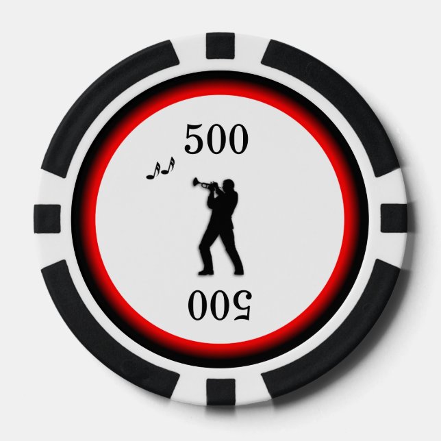 Lot De Jeton De Poker Joueur de trompettes (Recto)