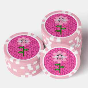 Lot De Jeton De Poker Joyeuse Bee Day Girl rose Anniversaire Bumblebee