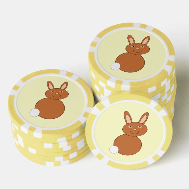 Lot De Jeton De Poker Joyeux Lapin de Pâques (Empiler)