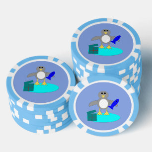 Lot De Jeton De Poker Joyeux manchot de pêche de Noël
