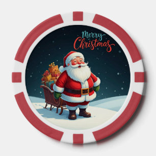 Lot De Jeton De Poker Joyeux Noël