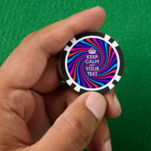 Lot De Jeton De Poker KEEP CALM personnalisé et votre texte