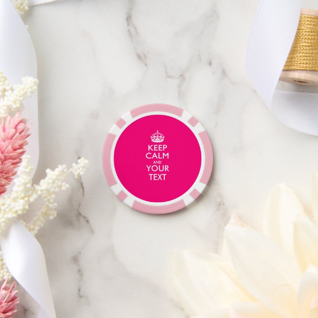 Lot De Jeton De Poker KEEP CALM personnalisé et votre texte (Mariage)