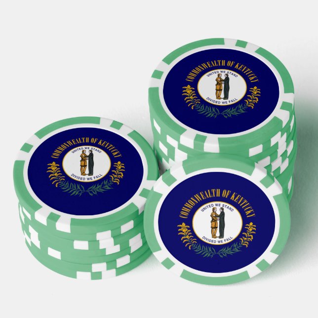 Lot De Jeton De Poker Kentuckian Flag, Flag of Kentucky (Empiler)