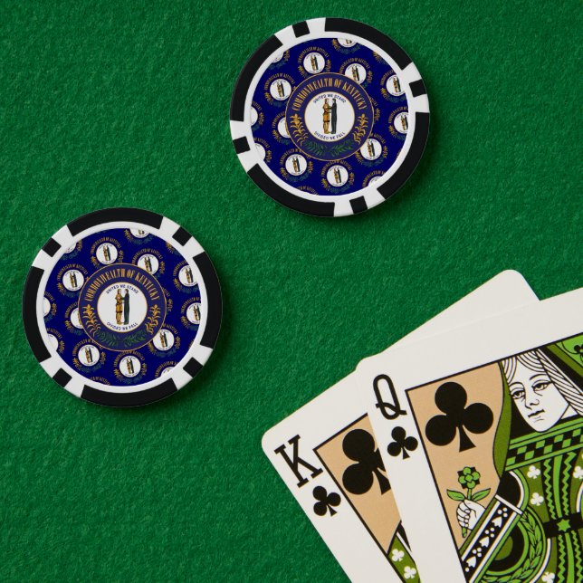 Lot De Jeton De Poker Kentuckian Flag & Seal, Kentucky (Table de poker (double))