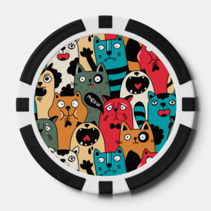 Lot De Jeton De Poker La foule de chats
