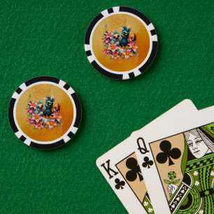 Lot De Jeton De Poker La magie des oiseaux dans une mer de ​ fleurs ​,