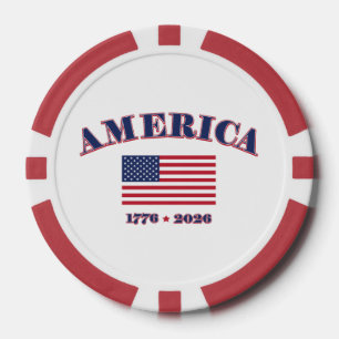 Lot De Jeton De Poker Le 250e anniversaire de l'Amérique