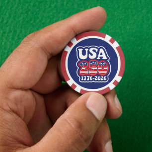 Lot De Jeton De Poker Le 250e anniversaire de l'Amérique - Groovy USA 25