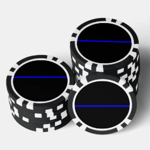 Lot De Jeton De Poker Le concept de ligne bleue claire symbolique
