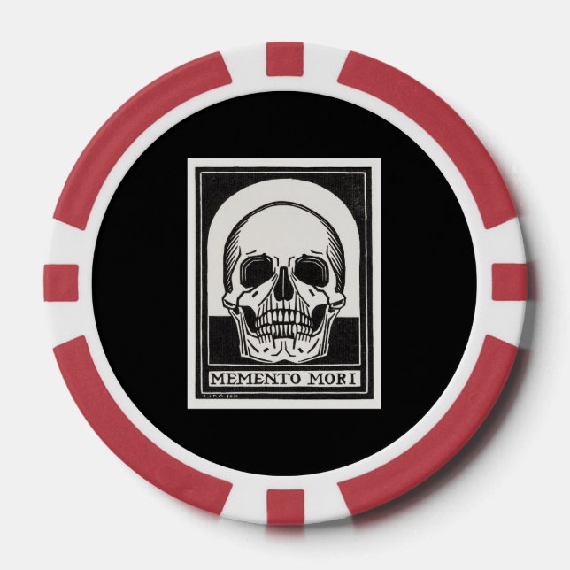 Lot De Jeton De Poker Le crâne Memento Mori (Recto)