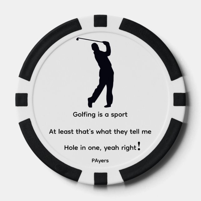 Lot De Jeton De Poker Le golf est un sport (Recto)