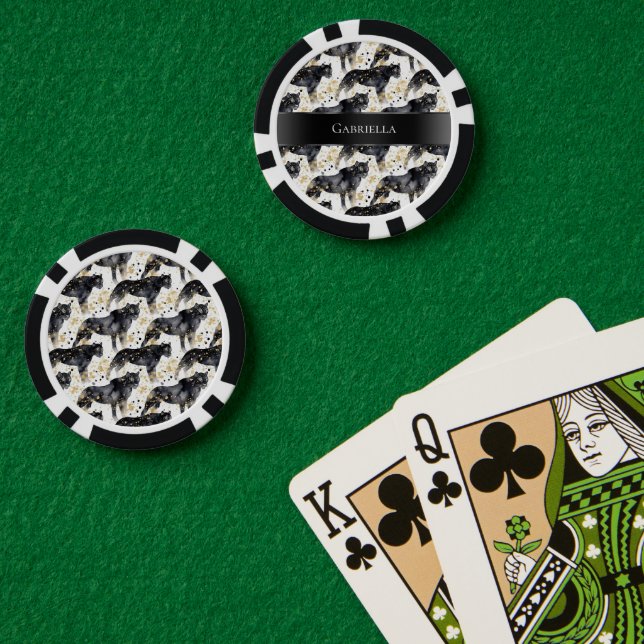 Lot De Jeton De Poker Léopards noirs (Table de poker (double))