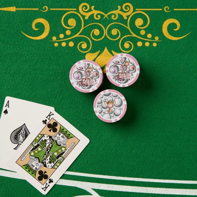 Lot De Jeton De Poker Les filles vont au golf (Table de poker (pile))