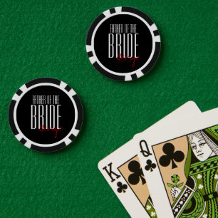 Lot De Jeton De Poker Lettres audacieuses "Père de la mariée" Parti de m