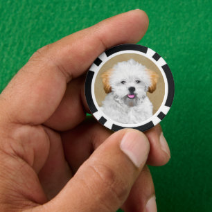 Lot De Jeton De Poker Lhasa Apso Puppy Peinture - Cute Original Chien Ar
