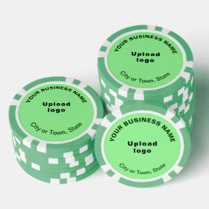 Lot De Jeton De Poker Light Green Business Marque sur les chips de poker