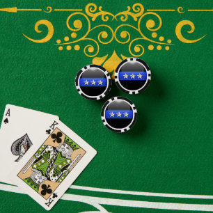 Lot De Jeton De Poker Ligne Bleue fine personnalisée