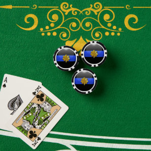 Lot De Jeton De Poker Ligne Bleue fine personnalisée
