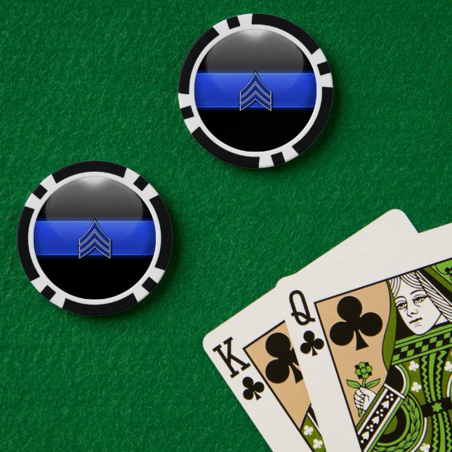 Lot De Jeton De Poker Ligne Bleue fine personnalisée (Table de poker (double))