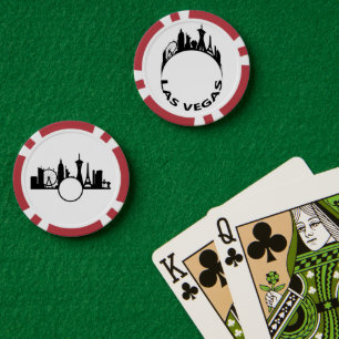 Lot De Jeton De Poker Ligne Skyline personnalisée Las Vegas