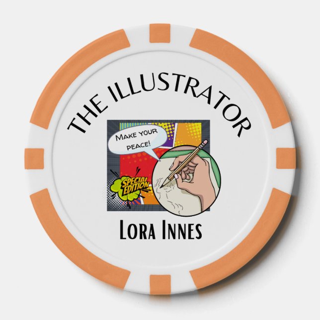 Lot De Jeton De Poker L'illustrateur (Recto)
