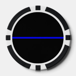 Lot De Jeton De Poker L'instruction Symbolic Thin Blue Line