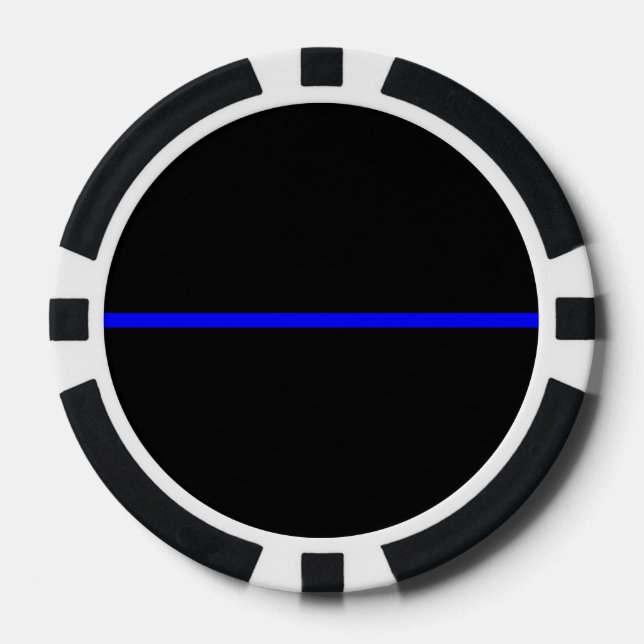 Lot De Jeton De Poker L'instruction Symbolic Thin Blue Line (Recto)