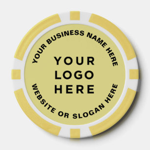Lot De Jeton De Poker Logo d'entreprise et texte simple professionnel