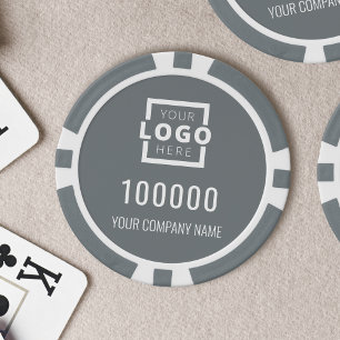Lot De Jeton De Poker Logo d'entreprise gris