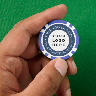 Lot De Jeton De Poker Logo et Texte d'Affaires Personnalisés Élégant Ble