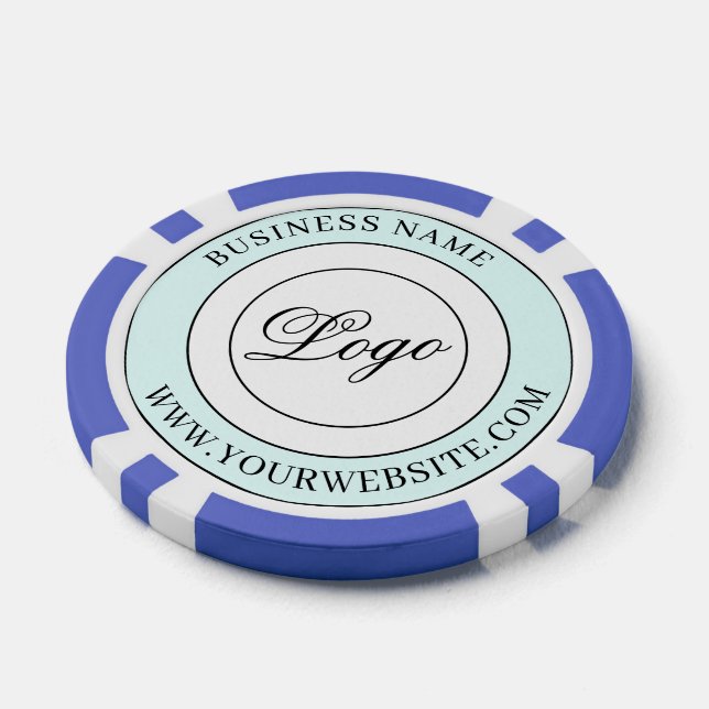 Lot De Jeton De Poker Logo et texte de nom commercial personnalisé (Simple)