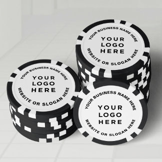 Lot De Jeton De Poker Logo et texte d'entreprise Simple Professionnel