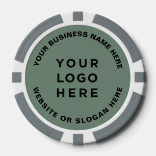 Lot De Jeton De Poker Logo et texte d'entreprise Simple Professionnel