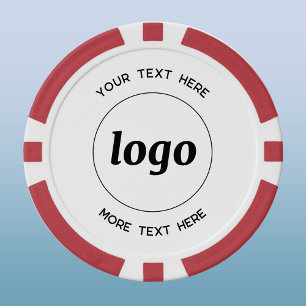 Lot De Jeton De Poker Logo et texte simple pour promotion d'entreprise