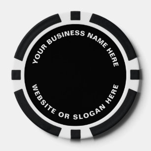 Lot De Jeton De Poker Logo et texte simple professionnel pour entreprise
