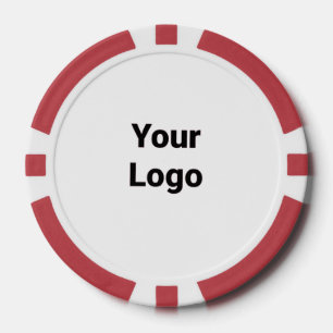 Lot De Jeton De Poker Logo personnalisé simple et élégant ici société