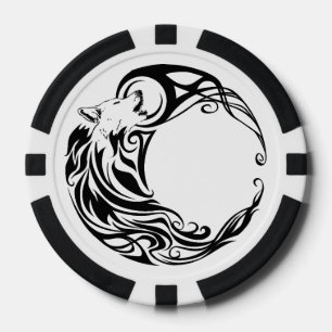 Lot De Jeton De Poker Loup tribal
