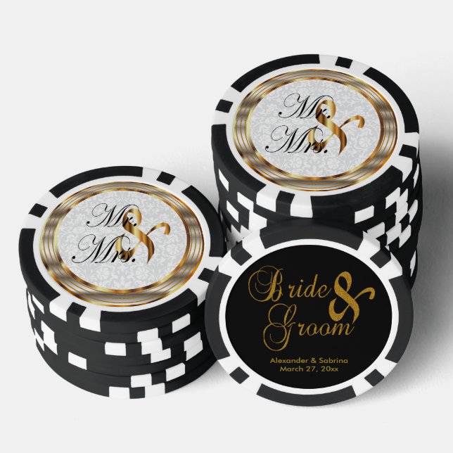 Lot De Jeton De Poker M. et Mme Keepsaké - Personnaliser (Empiler)