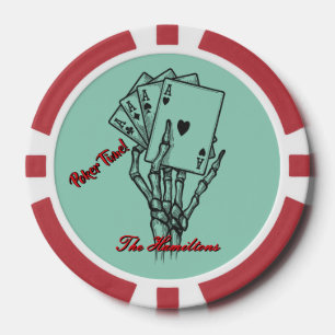 Lot De Jeton De Poker Main squelette personnalisée